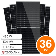 Pannelli Solari Jinko 485W TIER 1 Monocristallini TOPCon IP68 17,5 KW