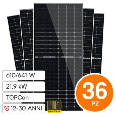 Pannelli Solari Fotovoltaici Trinasolar 610W TIER 1 STC 641W BNPI Bifacciali Monocristallini TOPCon 21,9 KW