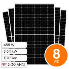 Pannelli Solari Fotovoltaici Jinko 455W TIER 1 Monocristallini TOPCon 3,6 KW
